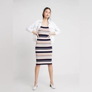 💘 REVOLVE Bardot Multi Stripe Sweater Dress Small / 6 O15